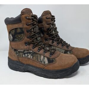 Rocky 400g Thinsulate Outdoor Boots Men's Size 12W Brown Leather Camo Waterproof